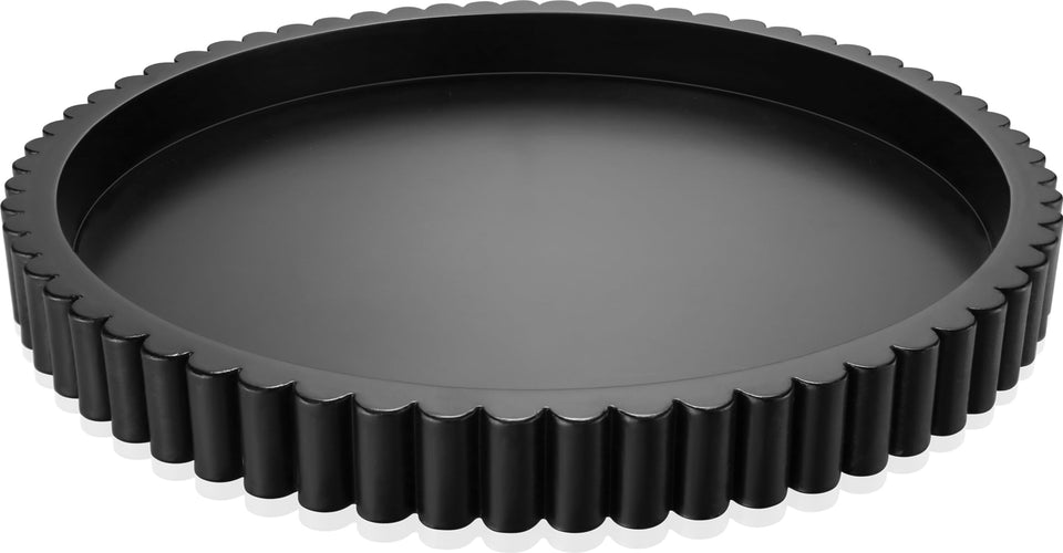 KULEDM handmade 12in decorative tray with fluted circle for an elegant centerpiece.