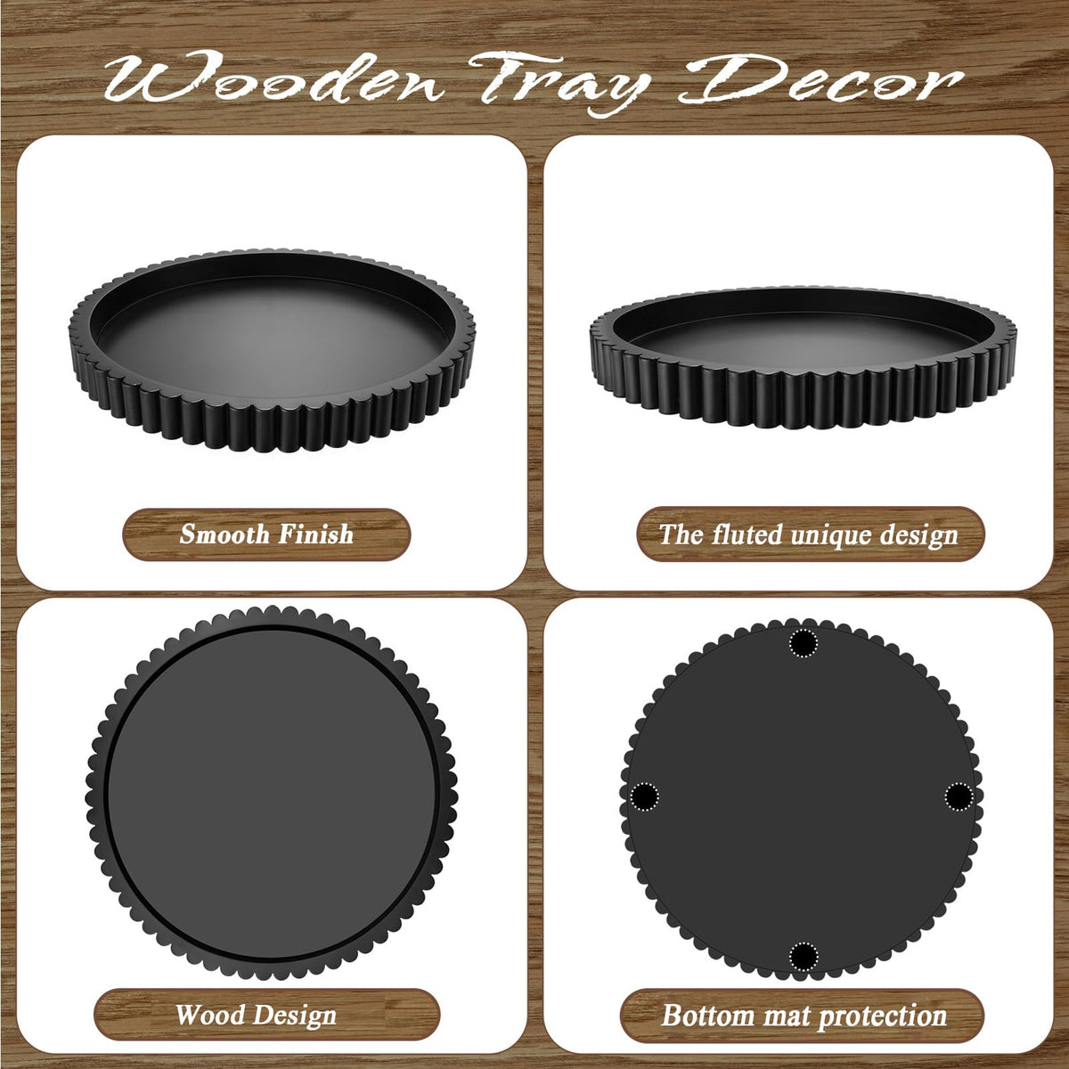 KULEDM home decor tray for bedroom or bathroom accents.