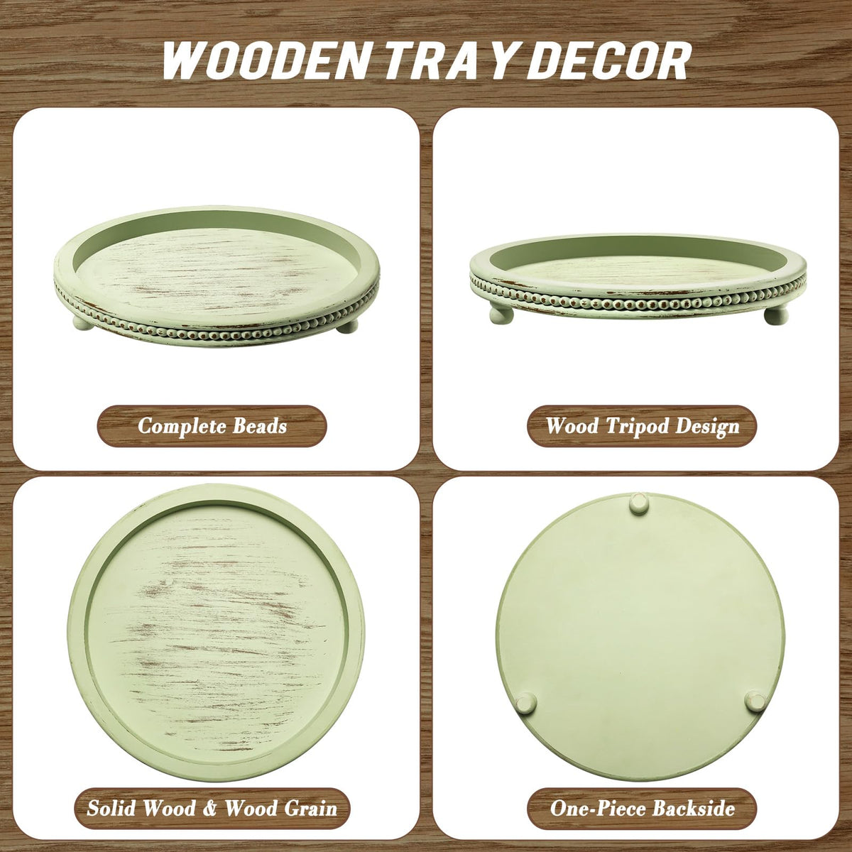 KULEDM round tray enhances entryway or dining table aesthetics and function.