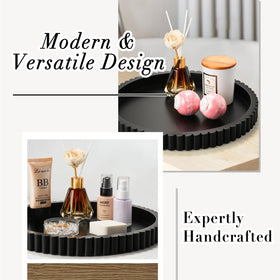 KULEDM solid wood tray with durable finish for long-lasting use and surface protection.