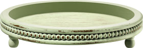 KULEDM wooden tray on living room coffee table adds rustic charm and organization.