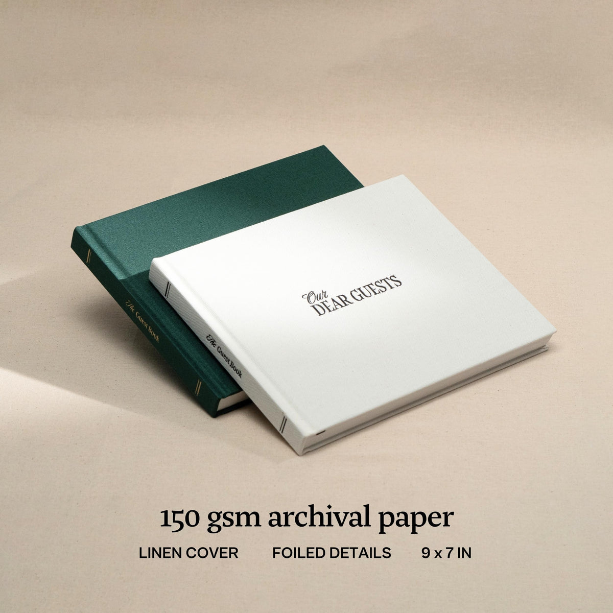 Kunitsa Co wedding guest book embossing and foil detail for timeless elegance.