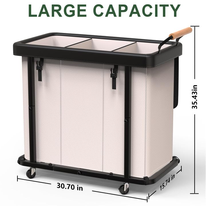 Kunlabori 3-compartment sorter corner-fit — space-saving design for tight spaces.