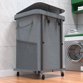 Kunlabori 40gal laundry basket with wheels for easy mobility around the home.