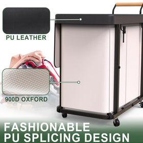 Kunlabori rolling laundry basket with brakes — secure placement during loading.