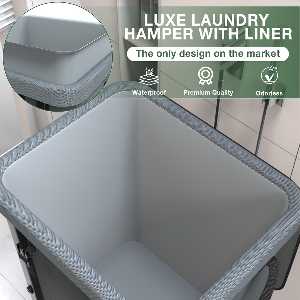 Kunlabori sturdy metal-frame laundry hamper supports heavy loads reliably.