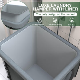 Kunlabori sturdy metal-frame laundry hamper supports heavy loads reliably.