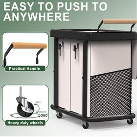 Kunlabori wheeled laundry organizer with large capacity for busy homes