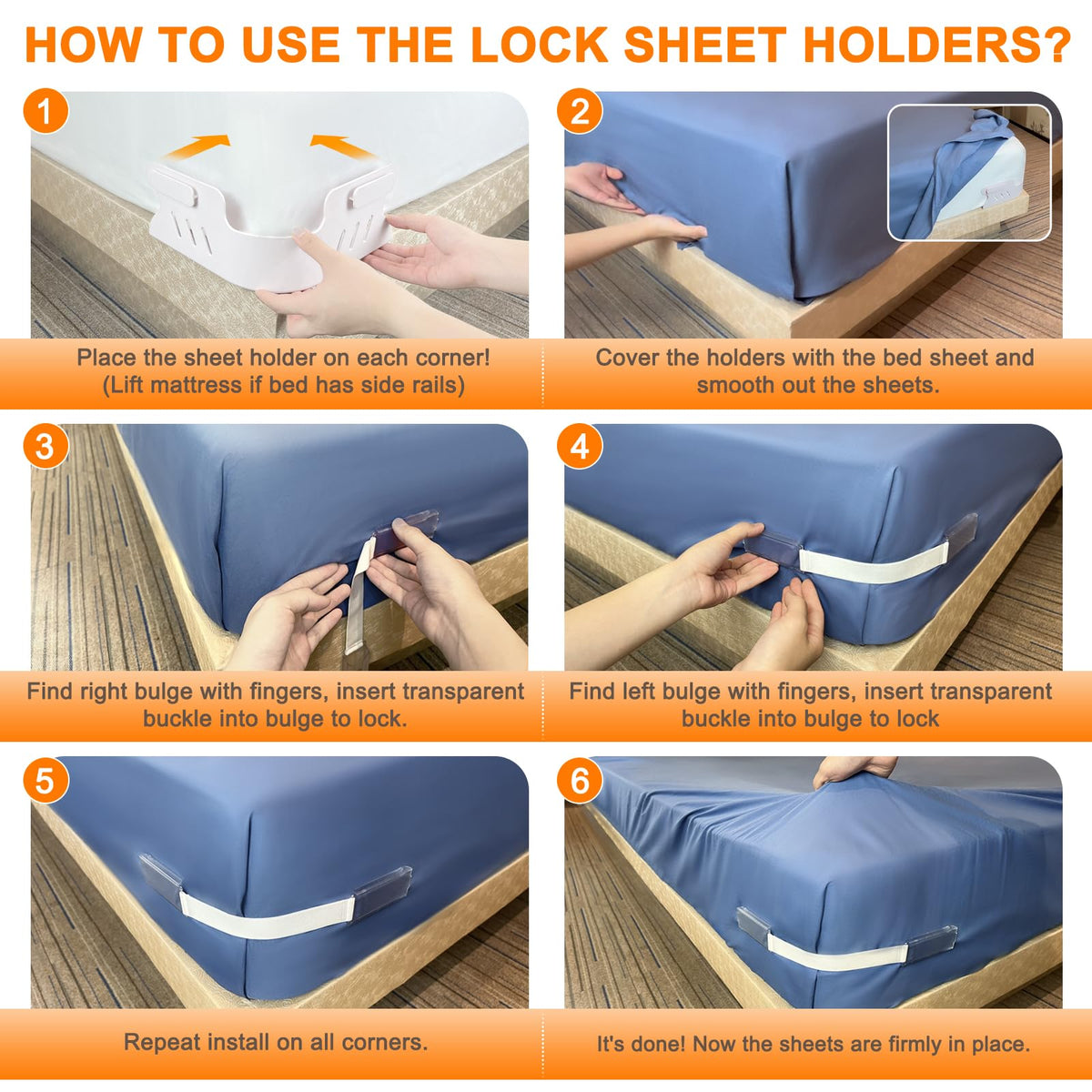 KUODIEOR universal-fit bed sheets adaptation for all mattress sizes