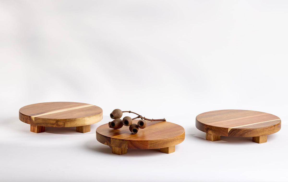 Kurrajong Farmhouse 10inch riser adds height for candles, soaps, or small décor.