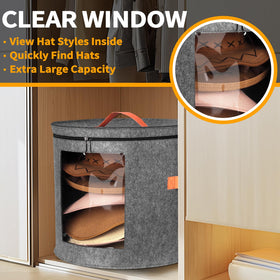 Kushon large-capacity hat storage holds multiple hats without creasing.
