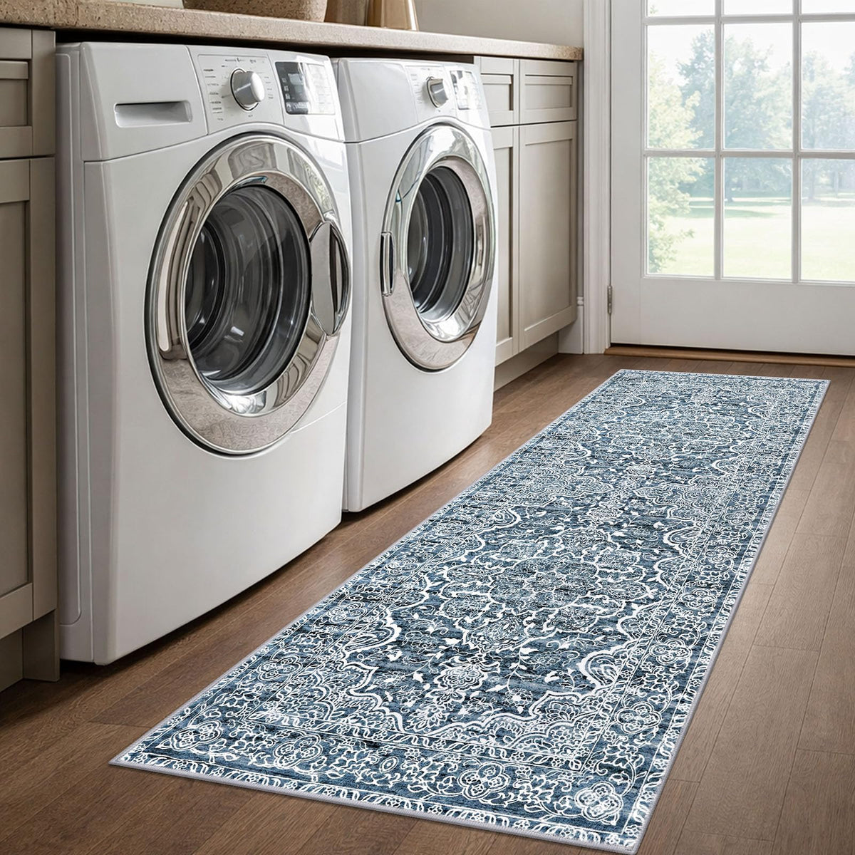 KUTA distressed floral texture creates a cozy vintage vibe.