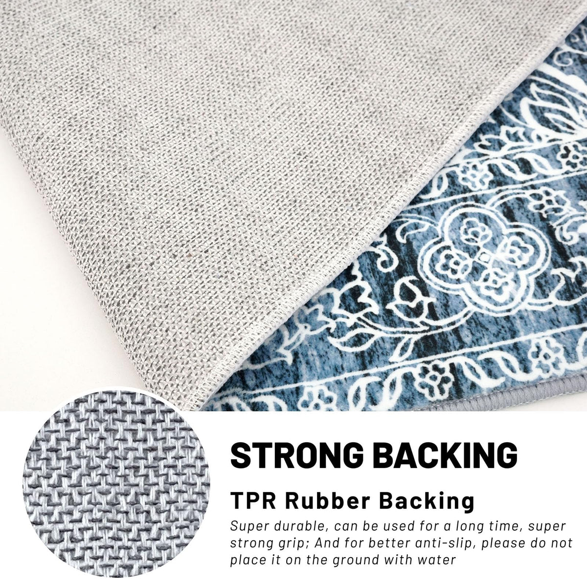 KUTA machine-washable area rug simplifies cleaning and maintenance.