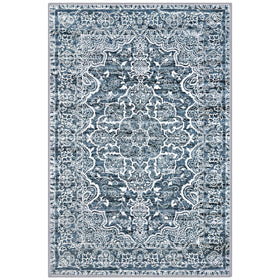 KUTA recycled polyester rug is kid- and pet-friendly.