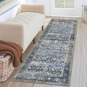 KUTA Vintage Washable Runner fabric close-up shows soft texture and durable print.