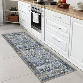 KUTA Vintage Washable Runner with non-slip backing ensures secure placement.