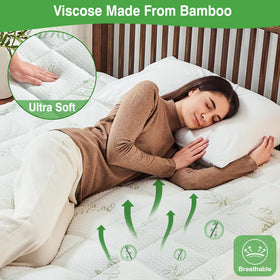 KUTUU 360 deep-pocket fit demonstrates secure 6–21 inch mattress compatibility.