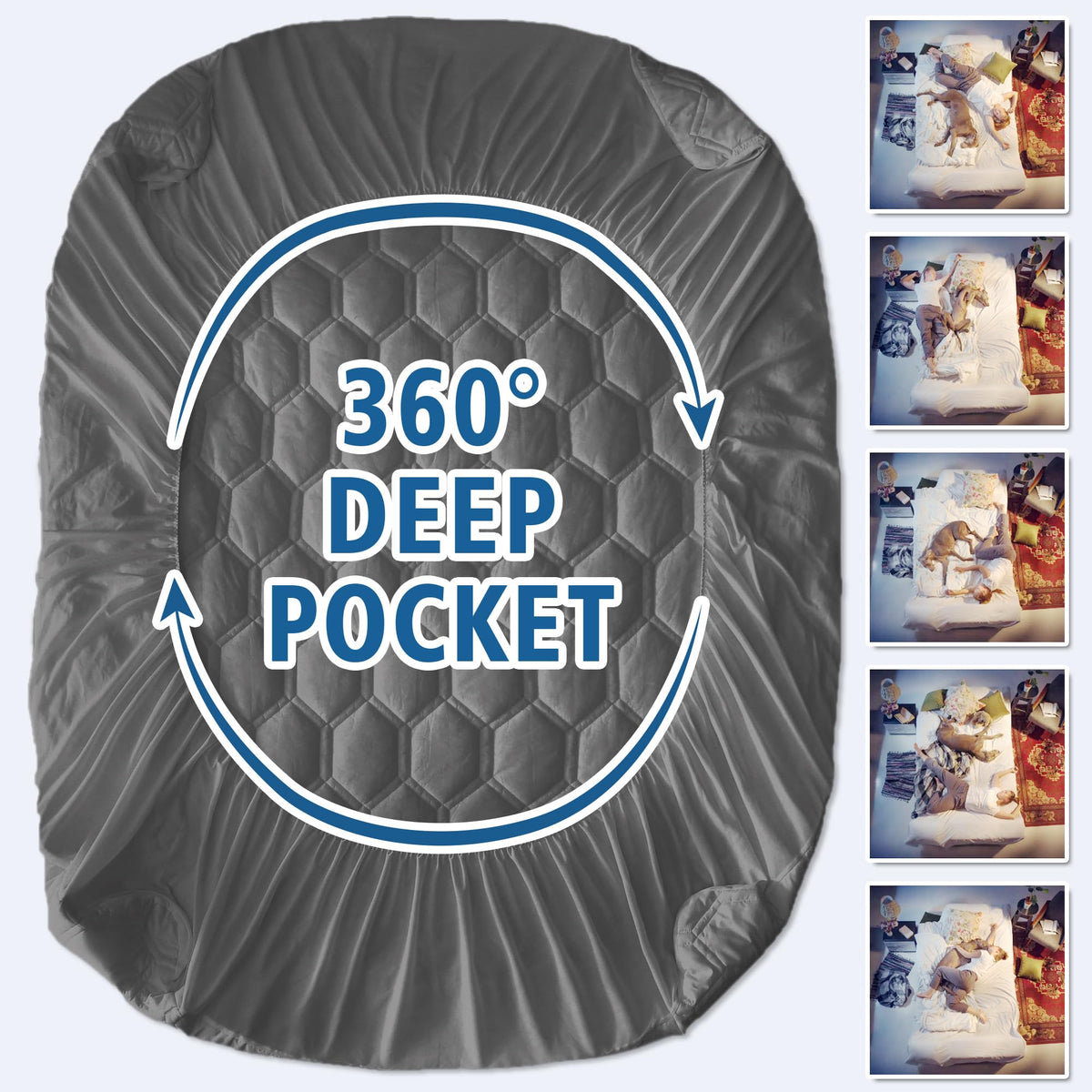 KUTUU 360° secure fit elastic skirt keeps the pad in place all night