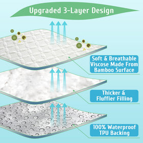 KUTUU soft breathable fabric mattress protector for quiet comfort