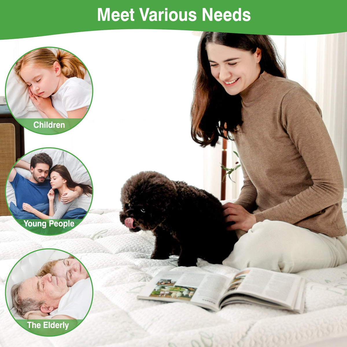 KUTUU breathable surface reduces heat buildup for restful evenings