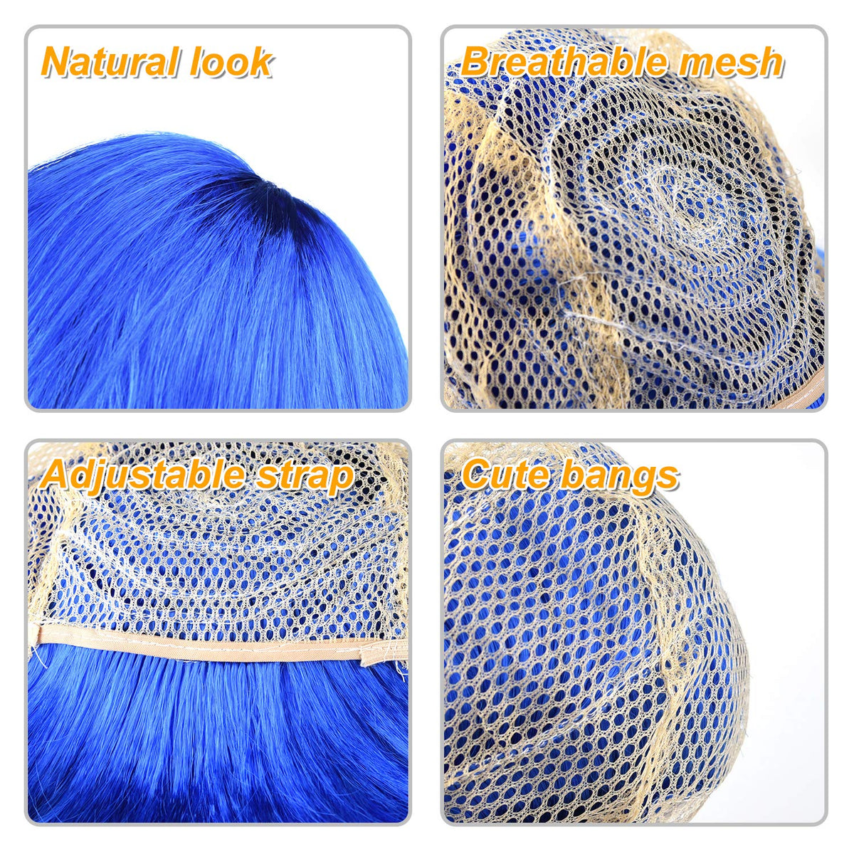 KUUQA neon short bob wig green for festival outfits and bold style