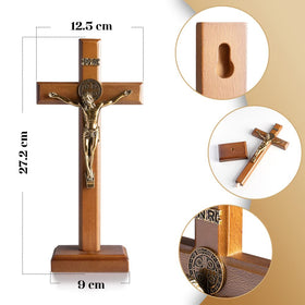 Tabletop display with built-in stand for flexible KUXBET cross placement