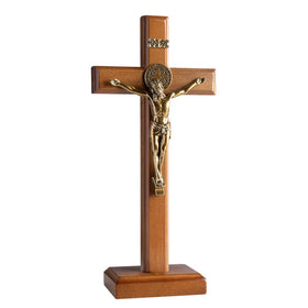 KUXBET crucifix on a wooden stand showing fine craftsmanship for home decor