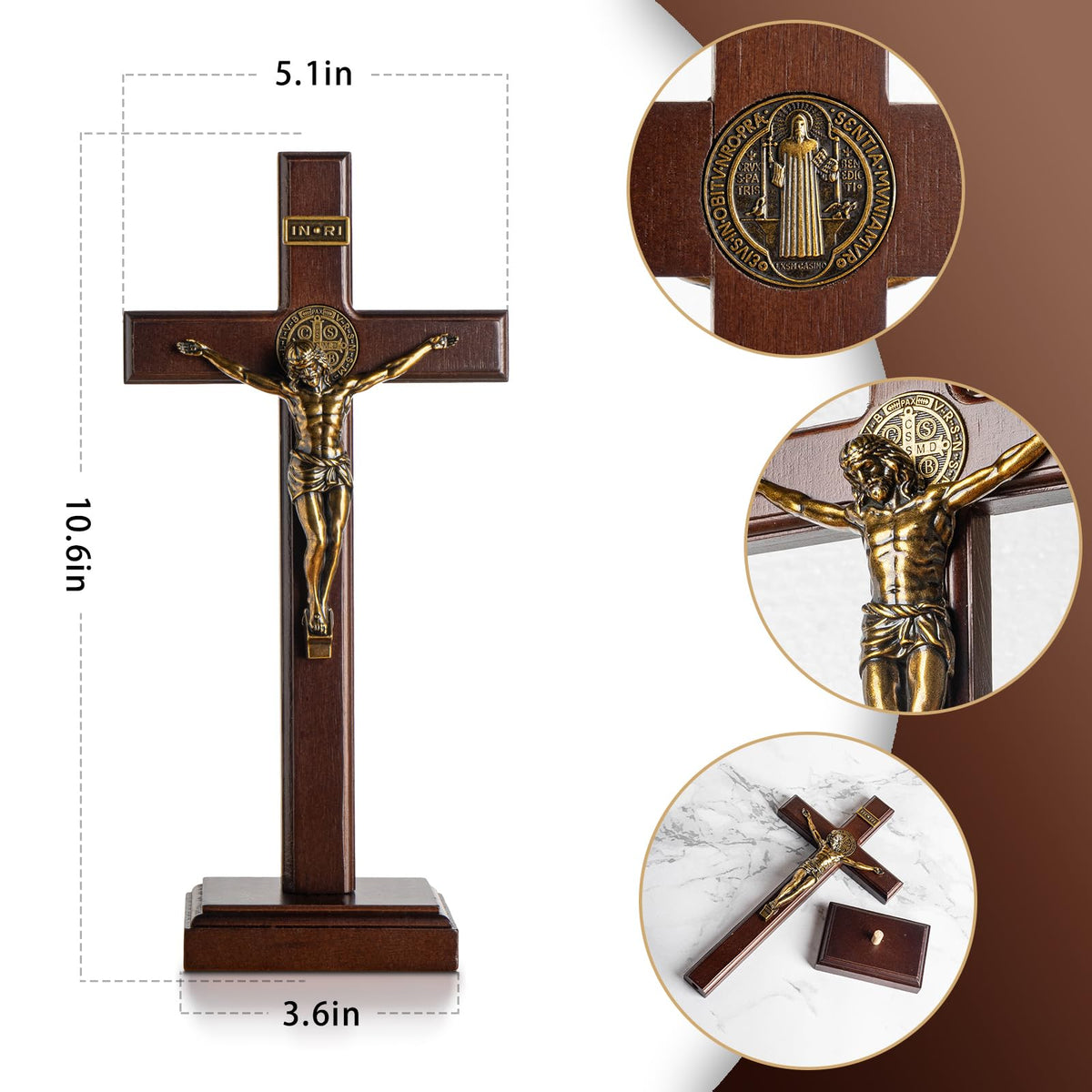 KUXBET detachable stand cross wall hanging enables flexible home decor