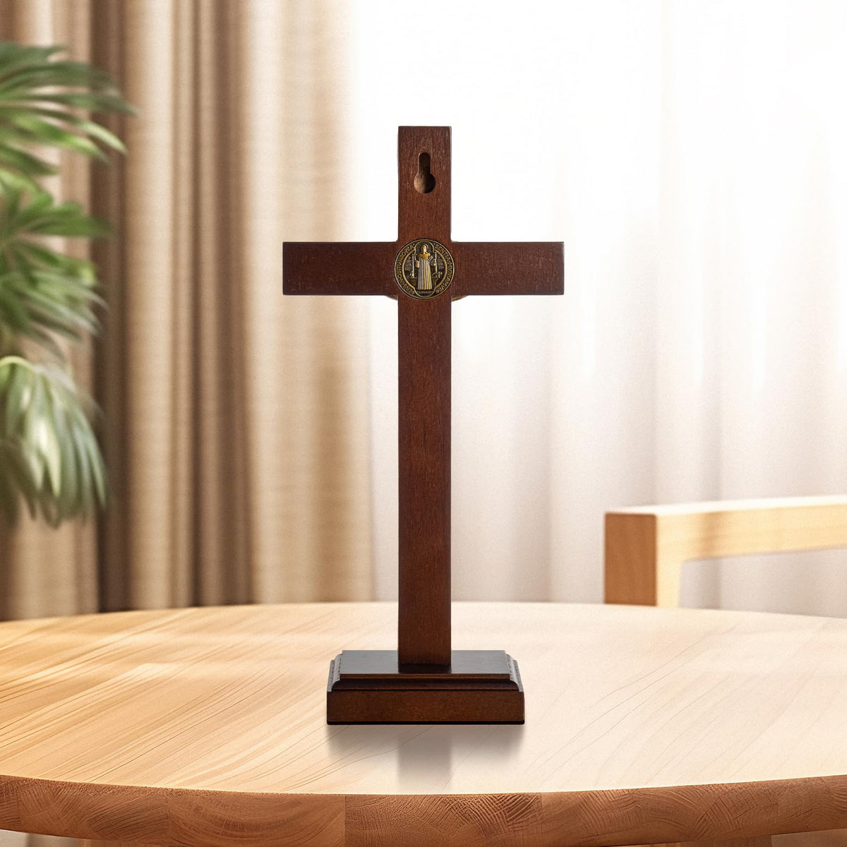 KUXBET wood cross decor enhances spiritual ambiance in bedrooms and hallways
