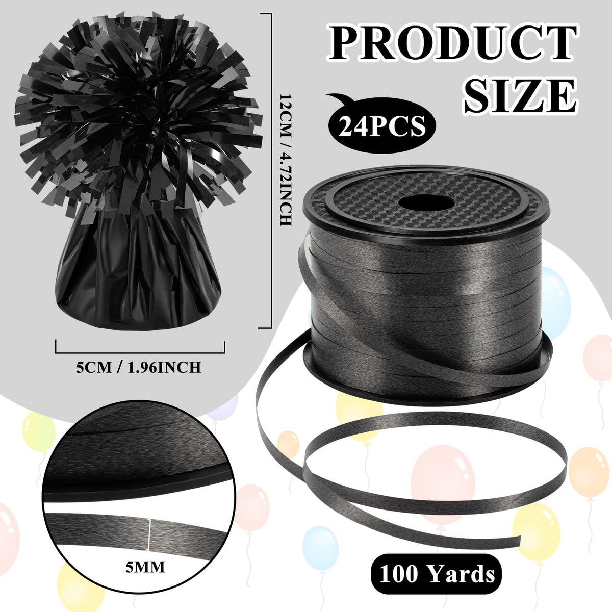 KVCSYAW balloon weights with ribbon included for complete decorating options