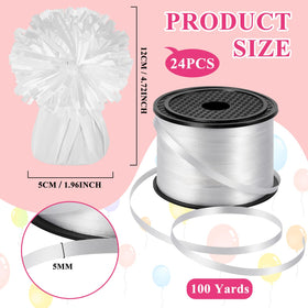 KVCSYAW iridescent ribbon roll adds stylish finishing touch to displays.