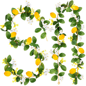 KVCSYAW lemon garland, 14 ft, for brightening walls and ceilings.
