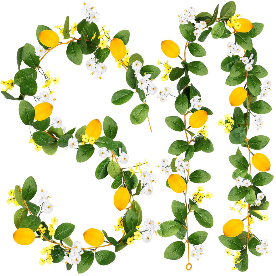 KVCSYAW lemon garland, 14 ft, for brightening walls and ceilings.