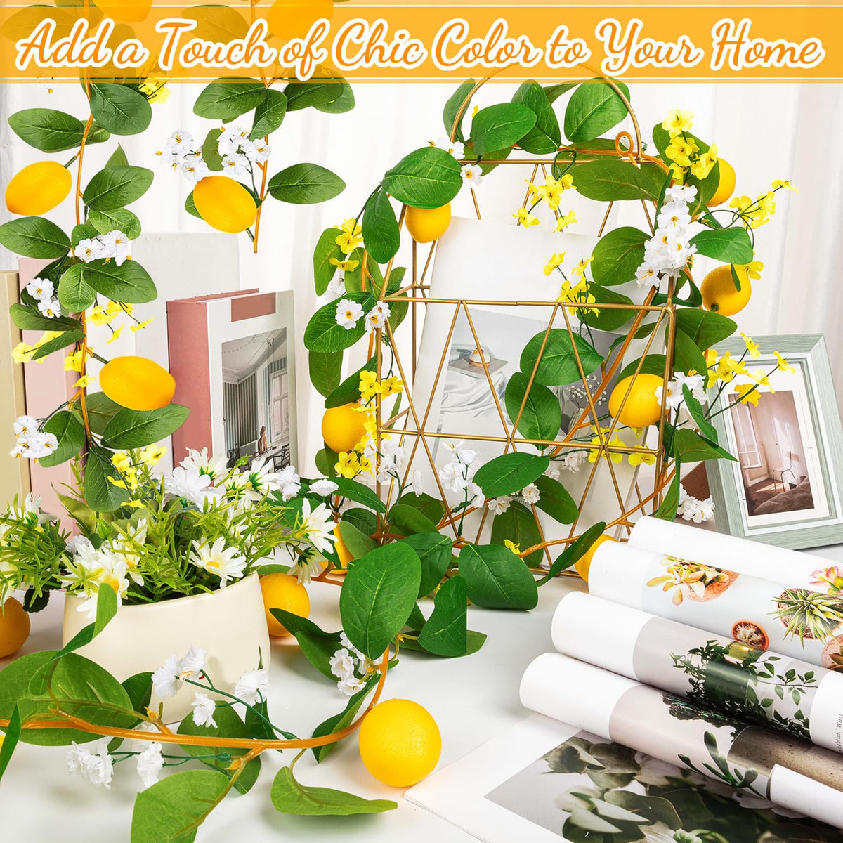 KVCSYAW silk lemon vines bring fresh spring vibes to events.