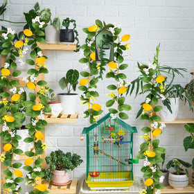 Vibrant yellow hues stay bright with simple wipe-clean care.