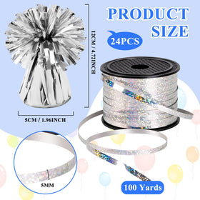KVCSYAW iridescent ribbon roll adds shimmering accents for balloon decor