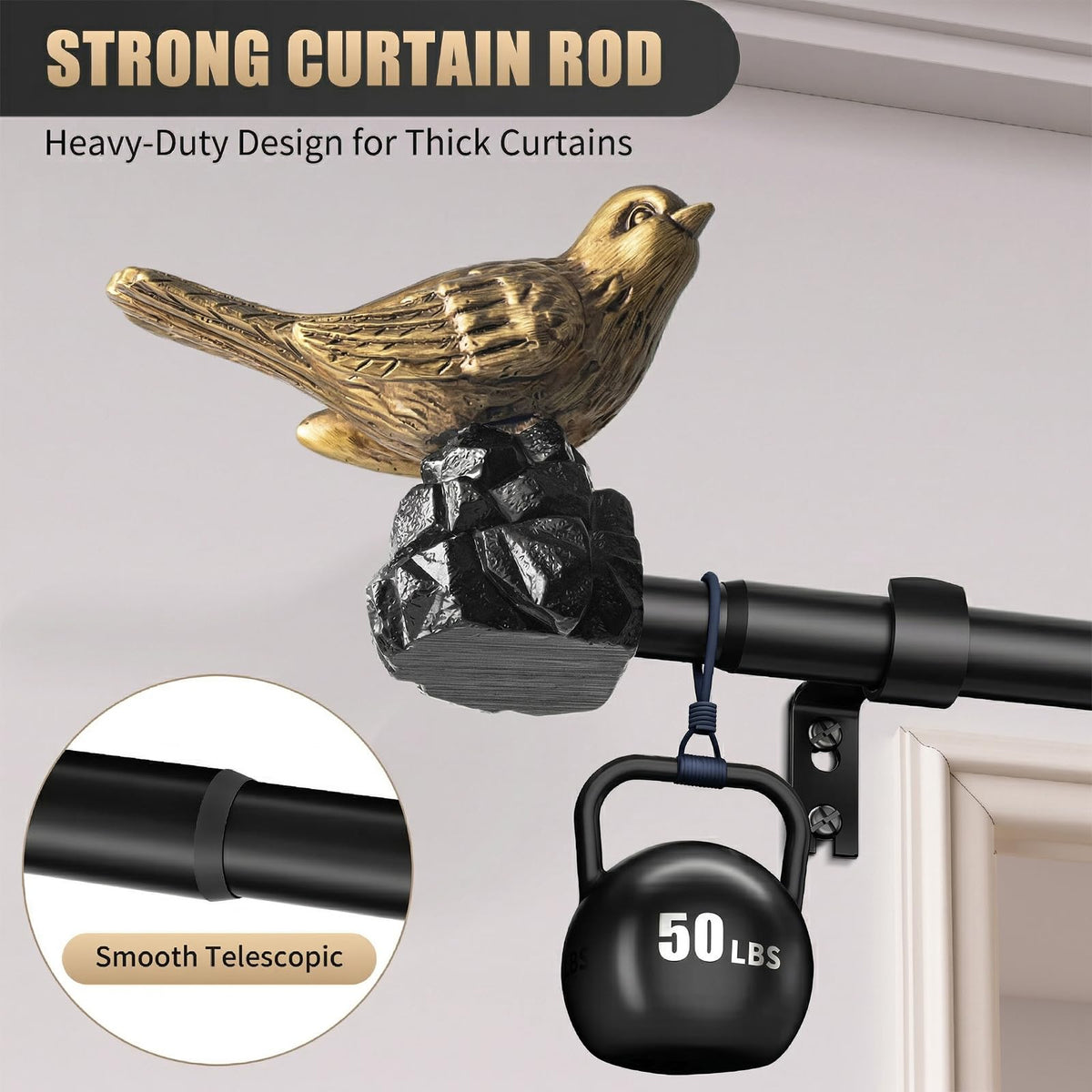 KVEEO adjustable rod extended view for multi window sizes