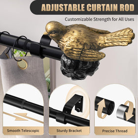 KVEEO bird finial close-up reveals detailed craftsmanship on the rod