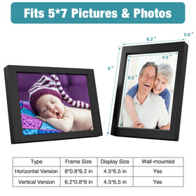KWANWA 5x7 photo insertion area ready to display a 5x7 print