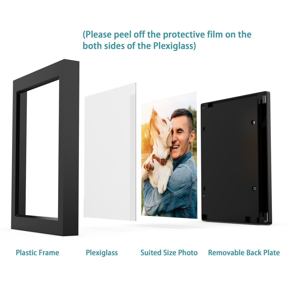 KWANWA 5x7 wall mount option with keyhole slot for portrait or landscape