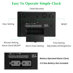 KWANWA clock with dimmable night mode provides gentle illumination