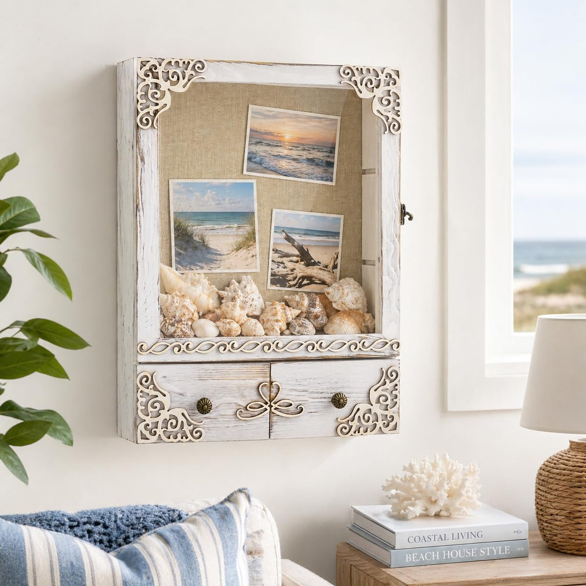 KWYADLUO deep display shelves for wedding flowers and keepsakes