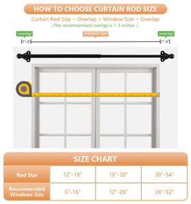 KXLIFE 1/2 inch diameter rod offers sturdy curtain support.