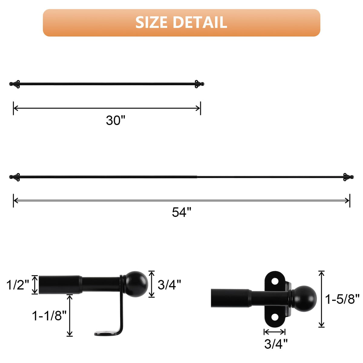 KXLIFE black two-pack with brackets for flexible window setups.