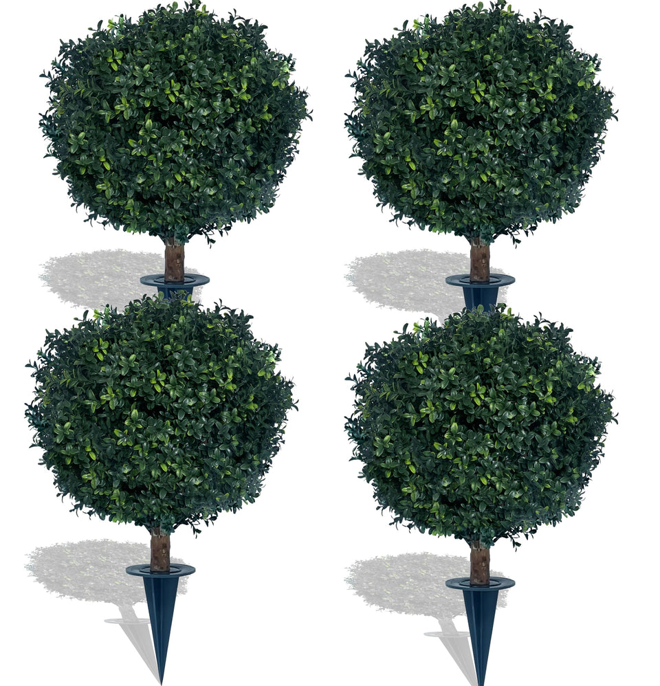kyesyes artificial boxwood ball 27in shows lush greenery for planters indoors or outdoors