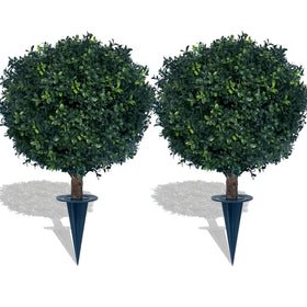 kyesyes 27-inch boxwood ball with spike for easy ground insertion