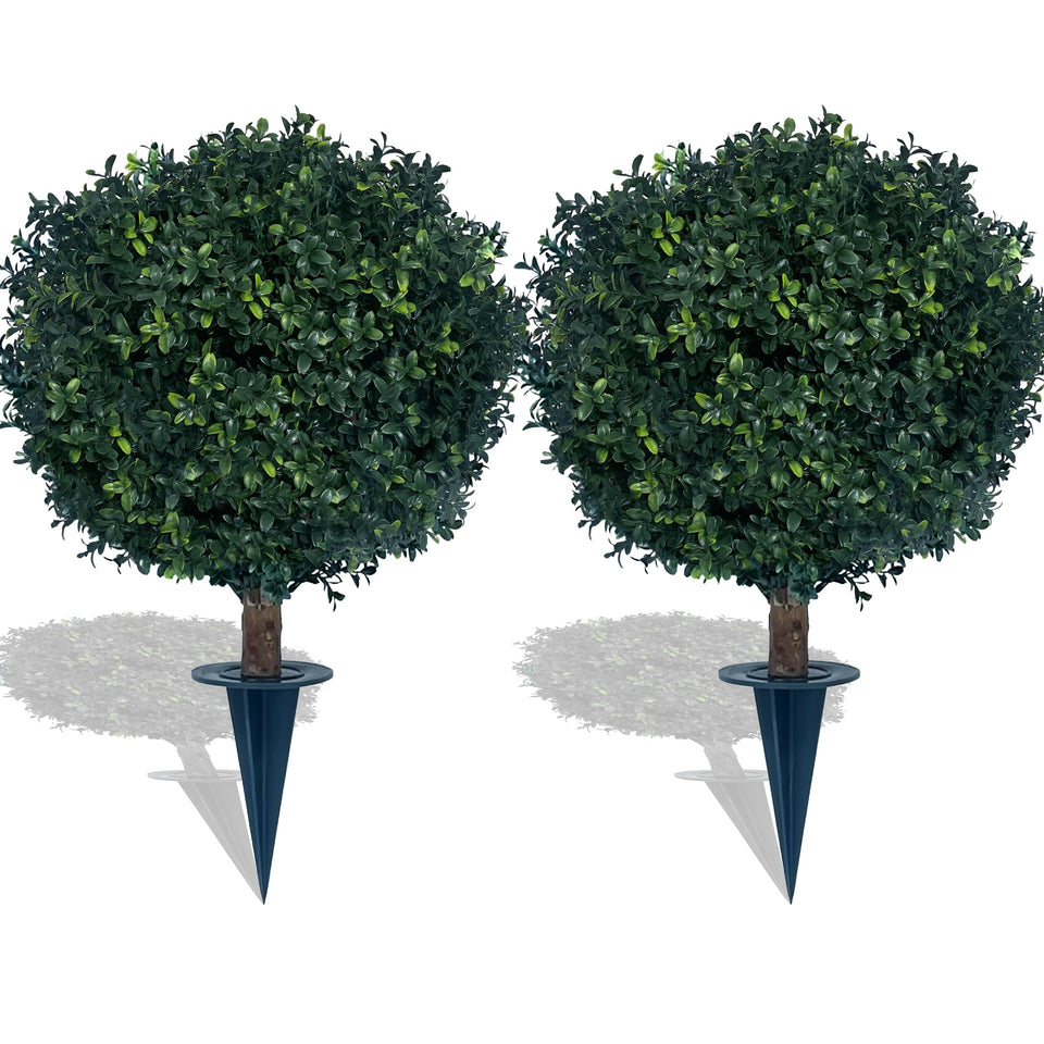 kyesyes 27-inch boxwood ball with spike for easy ground insertion