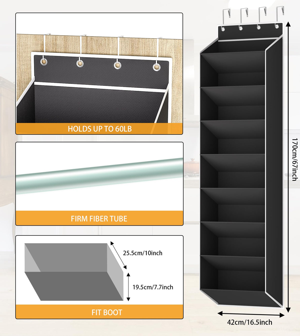 KYEVIS behind-the-door storage ideal for baby items and toys.