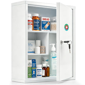 KYODOLED wall-mounted cabinet front view with secure lock for home safety