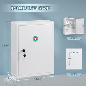 KYODOLED cabinet interior showing three compartments for organized storage